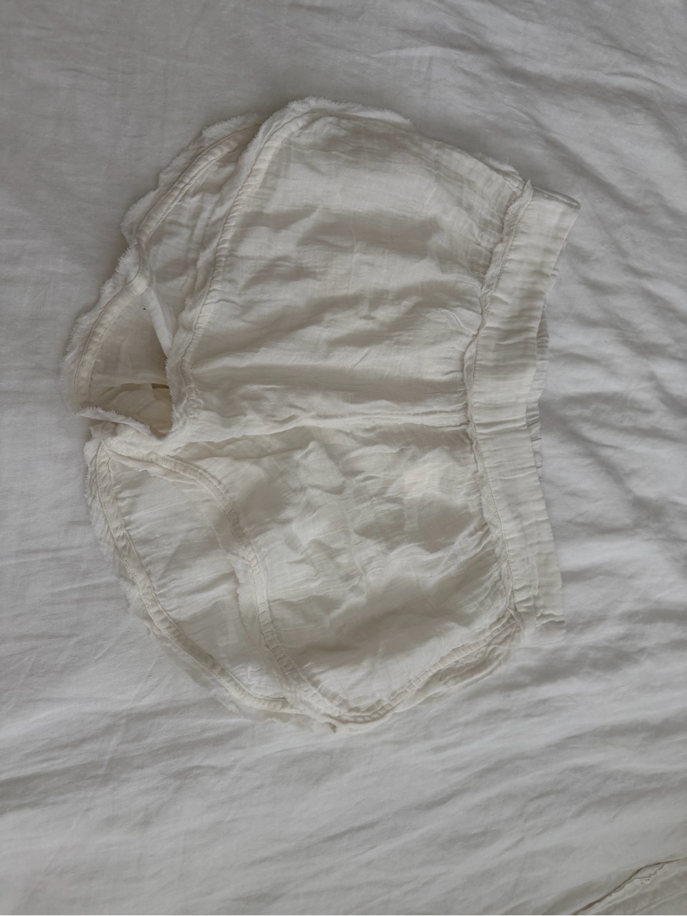 Anthropologie Cream Gauze Shorts